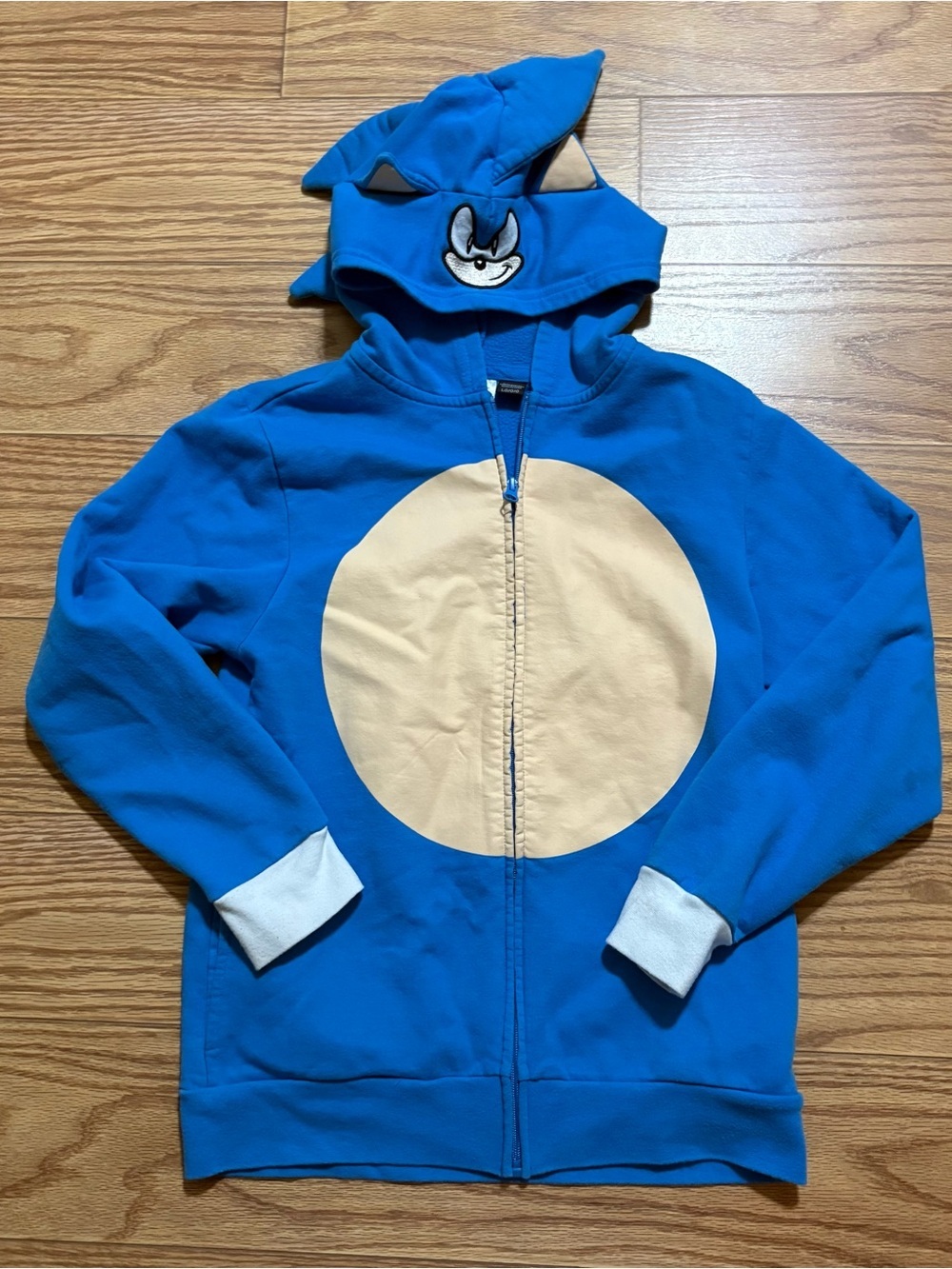 Sega Sonic the Hedgehog Full Zip Kids Hoodie Sweatshirt Youth Large